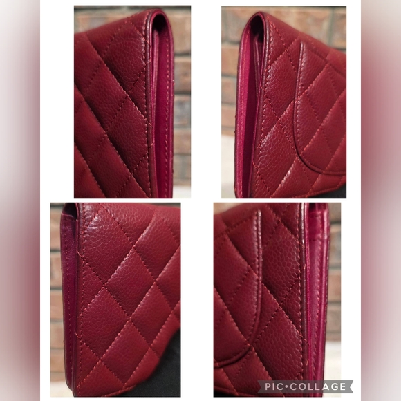 Authentic Chanel Quilted Caviar Long Flap Wallet - Silver Hardware - Picture 15 of 16